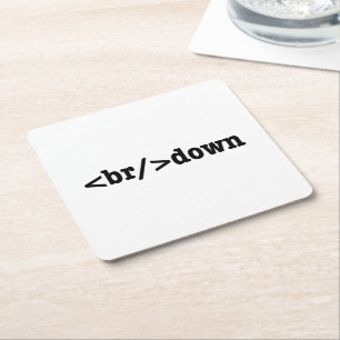 HTML-Code Rechteckiger Pappuntersetzer