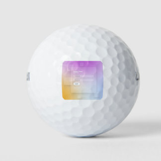 HTML-CSS-Bildschirm für farbenfrohe Anmeldung Golfball