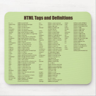 HTML etikettiert Mousepad