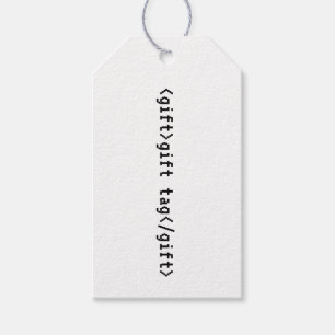 HTML<gift>Tag Computer Science Coder-Programmierer Geschenkanhänger