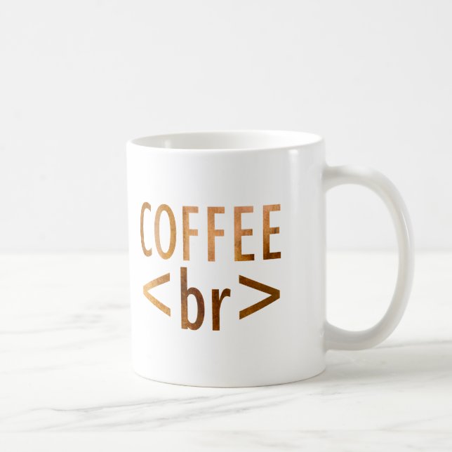 HTML-Kaffeepause-Aquarell-Typografie-lustiger Code Kaffeetasse (Rechts)