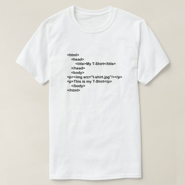 HTML-T - Shirt (Design vorne)