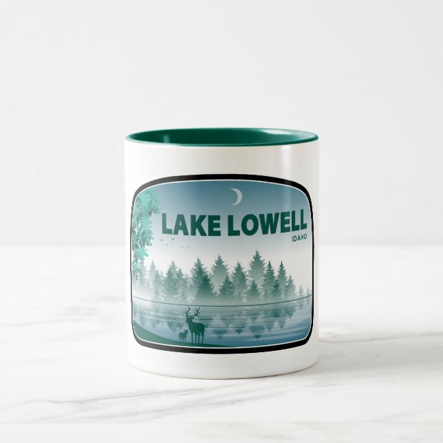 https://www.zazzle.com/lake_lowell_idaho_deer_glas zweifarbige tasse (Mittel)