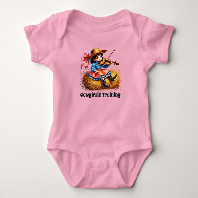 https://www.zazzle.com/susse-cowgirl baby strampler (Vorderseite)