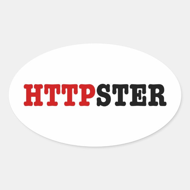 HTTPSTER OVALER AUFKLEBER (Vorderseite)
