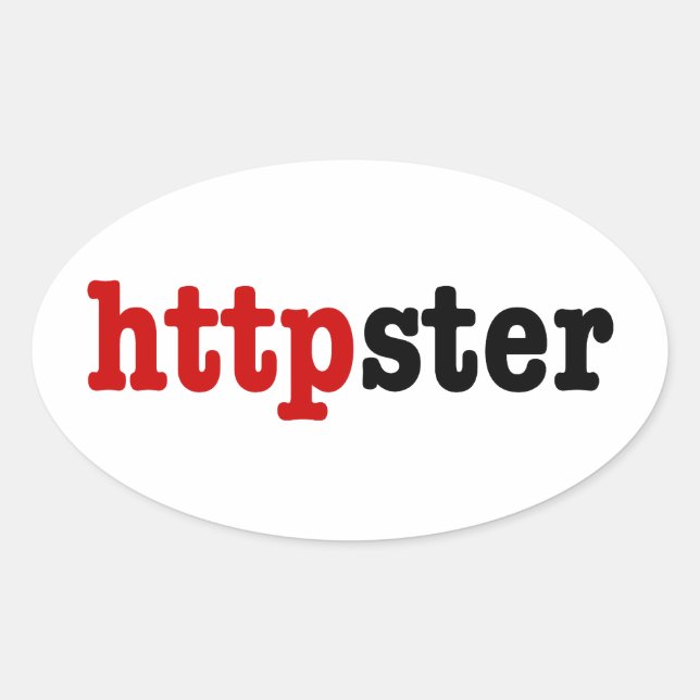 httpster ovaler aufkleber (Vorderseite)