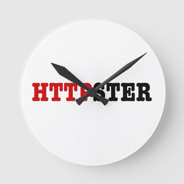 HTTPSTER RUNDE WANDUHR (Vorderseite)