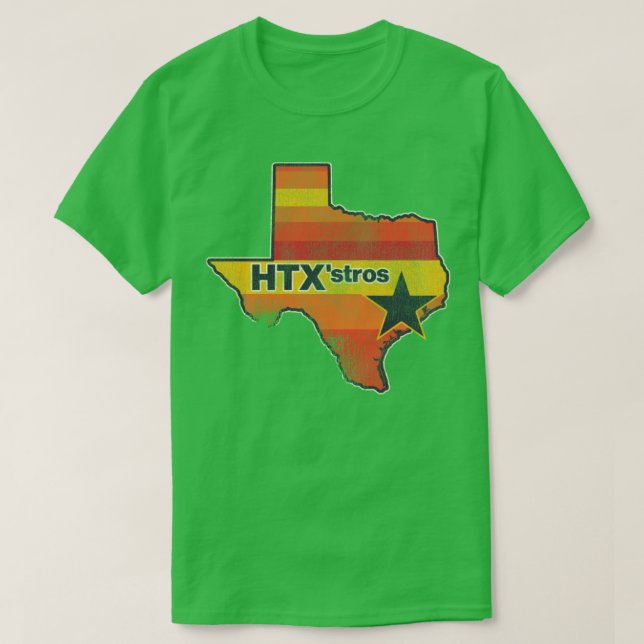 HTXstros Baseball Retro Colorway T-Shirt (Design vorne)