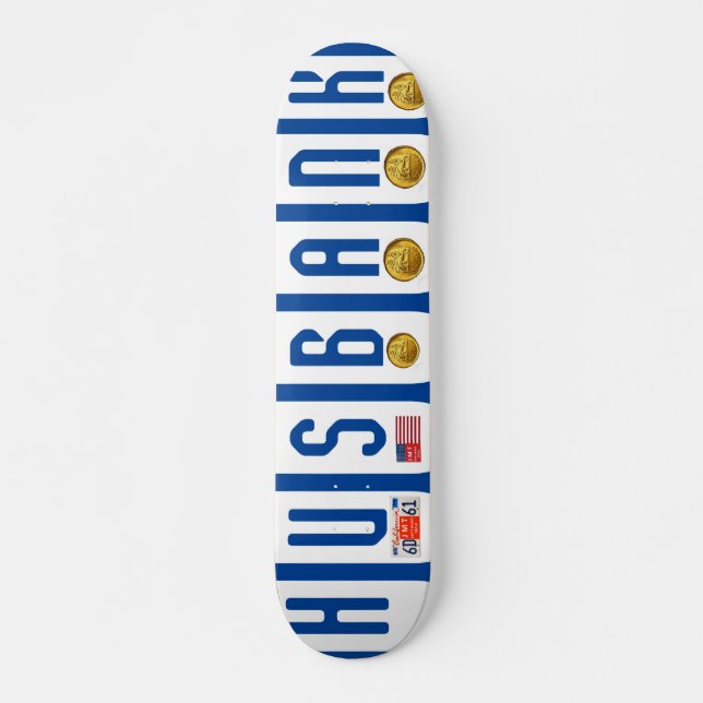 HU$BANK OFFICAL 7 3/4" Skateboard Deck (Vorne)