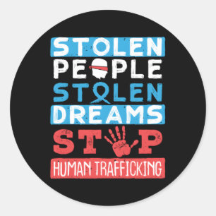 Hu Trafficking Awareness Anti-Hu Trafficking stopp Runder Aufkleber