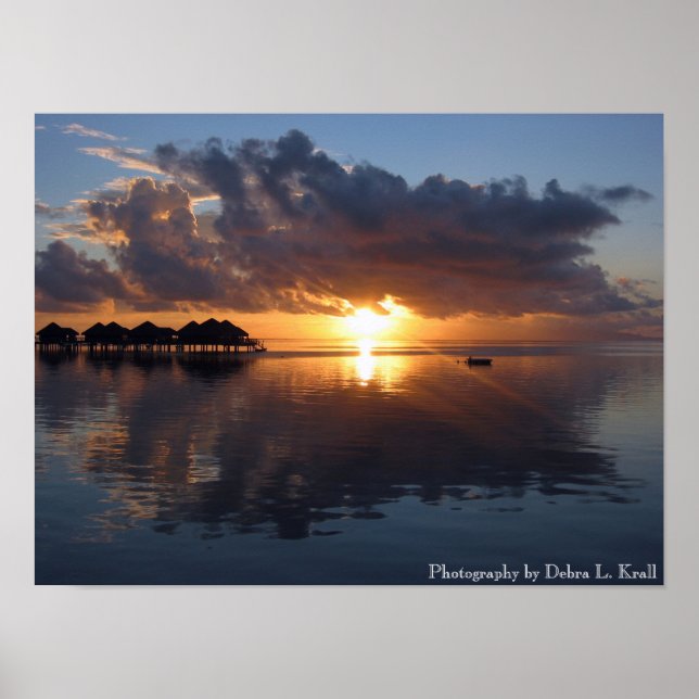 Huahine Sunset Poster (Vorne)