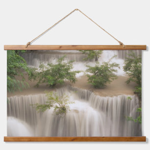 Huai Mae Khamin Waterfall   Thailand Wandteppich Mit Holzrahmen