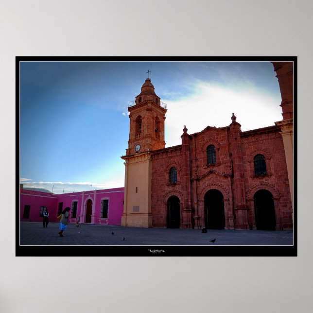 Huajuapan Oaxaca Chatedral Poster (Vorne)