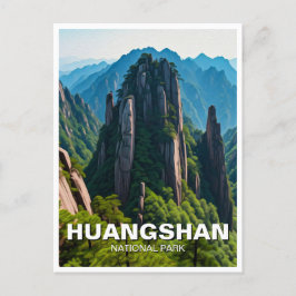 Huangshan National Park China Travel Postkarte