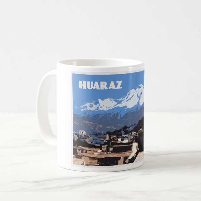 Huaraz Peru: Huascarin Mountain View Kaffeetasse (Vorderseite Links)