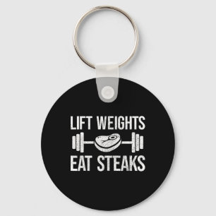 Hub Gewicht essen Steaks Fitness und Kraftübertrag Schlüsselanhänger