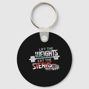 Hub Gewicht essen Steaks - Funny Workout Gym Meat Schlüsselanhänger