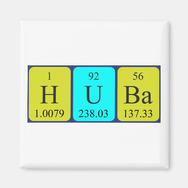 Huba-Magnet für periodische Tabellen Magnet (Vorne)