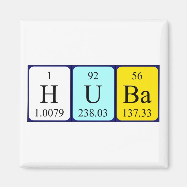 Huba-Magnet für periodische Tabellen Magnet (Vorne)