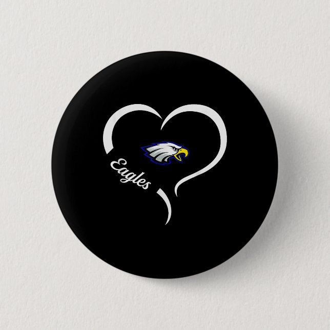 Hubbard Eagles Logo Halbherz Slogan Hs Button (Vorderseite)