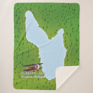 Hubbard-See Nördliche Michigan-Seekarte Sherpadecke