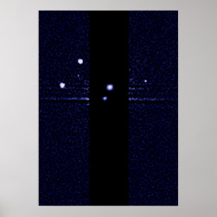 Hubble entdeckt einen fünften Mond, der Pluto umkr Poster