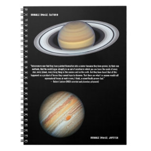Hubble Jupiter and Saturn Scientist Quotation Notizblock