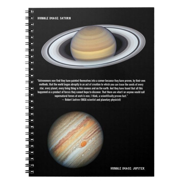 Hubble Jupiter and Saturn Scientist Quotation Notizblock (Vorderseite)
