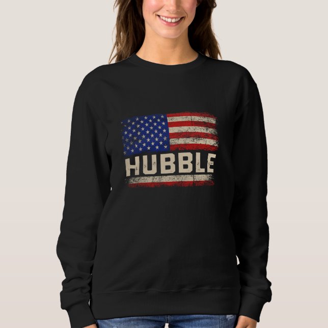 HUBBLE Last Name Shirt HUBBLE Name American Flag (Vorderseite)