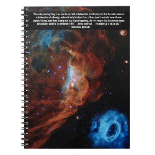 Hubble Nebula Scientist Quotation Notebook Notizblock