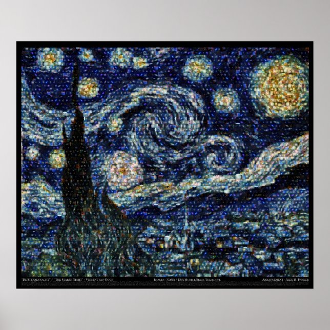 Hubble Starry Night (24"x20") Poster (Vorne)