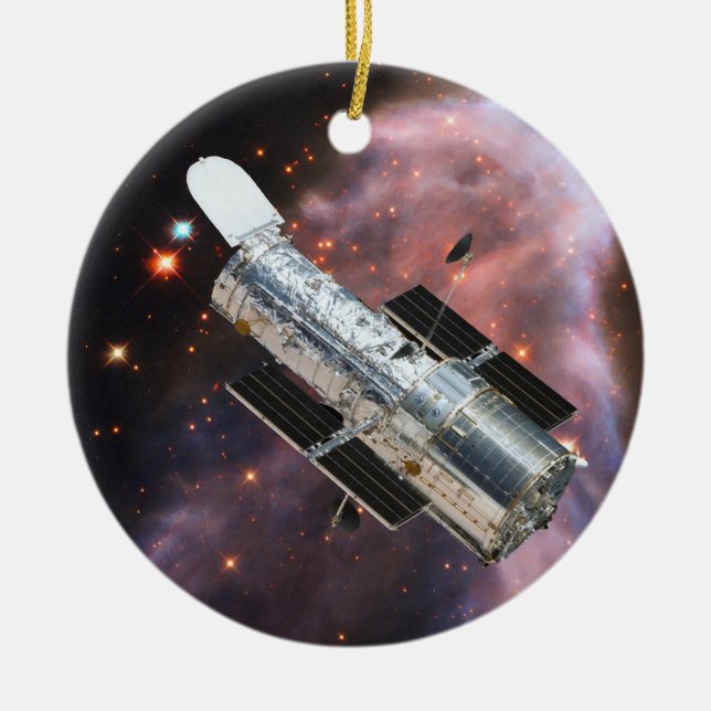 Hubble-Teleskop Keramik Ornament (Vorne)