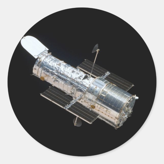 Hubble-Teleskop Runder Aufkleber (Vorderseite)