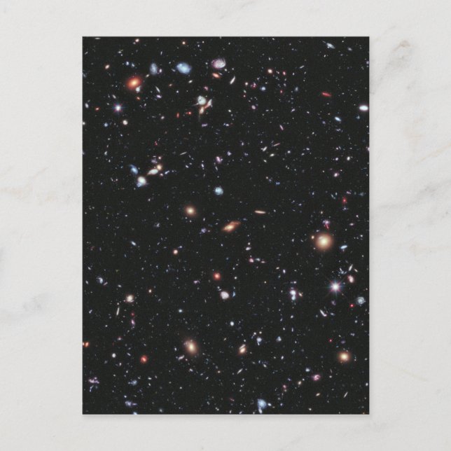 Hubble-Teleskopfeld der Galaxien Postkarte (Vorderseite)