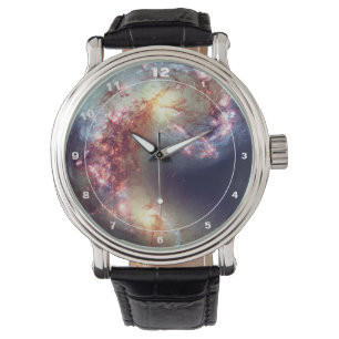 Hubble- und Antennengalaxien 2 - Außenraum (Beobac Armbanduhr