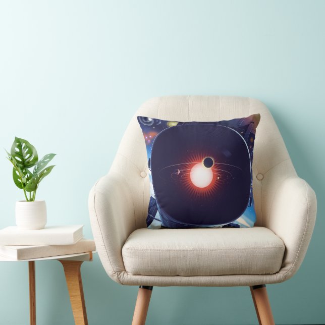 Hubble-Weltraumteleskop-Poster. Kissen (Stuhl )