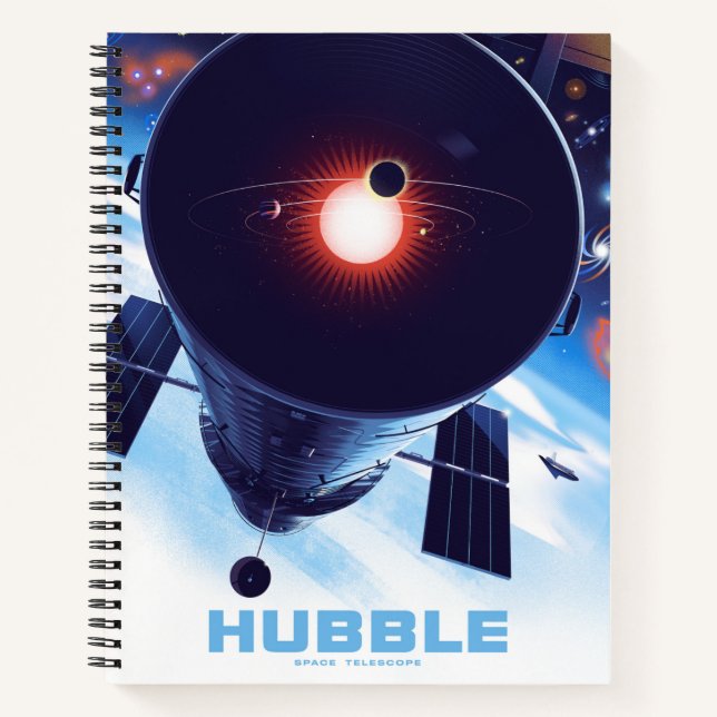 Hubble-Weltraumteleskop-Poster. Notizbuch (Vorderseite)