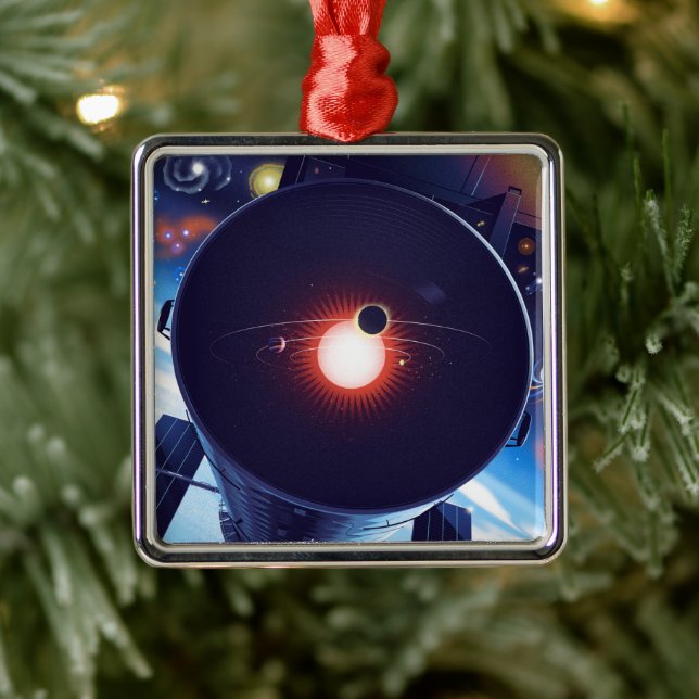 Hubble-Weltraumteleskop-Poster. Ornament Aus Metall (Baum)