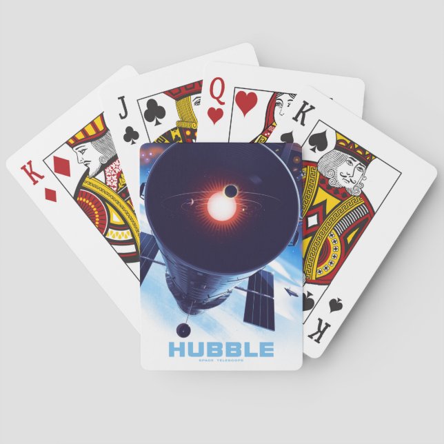 Hubble-Weltraumteleskop-Poster. Spielkarten (Rückseite)
