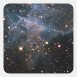 Hubbles "Mystischer Berg" - Deep Space Quadratischer Aufkleber
