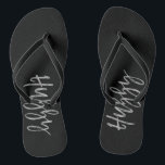 Hubby drehen Reinfälle mit silberne Flip Flops<br><div class="desc">Hubby drehen Reinfälle mit Goldsilber-Typografie um</div>