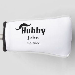 Hubby Ehemann Name Datum Jahr Schnurrbart einfach Golf Headcover