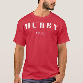 HUBBY EST 2023 Ehepaar Matching gerade verheiratet T-Shirt