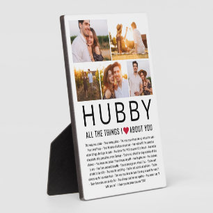 Hubby Foto Collage Dinge, die wir Liebe über Sie L Fotoplatte