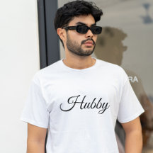 Hubby Modern Honeymoon Black Script White Men's