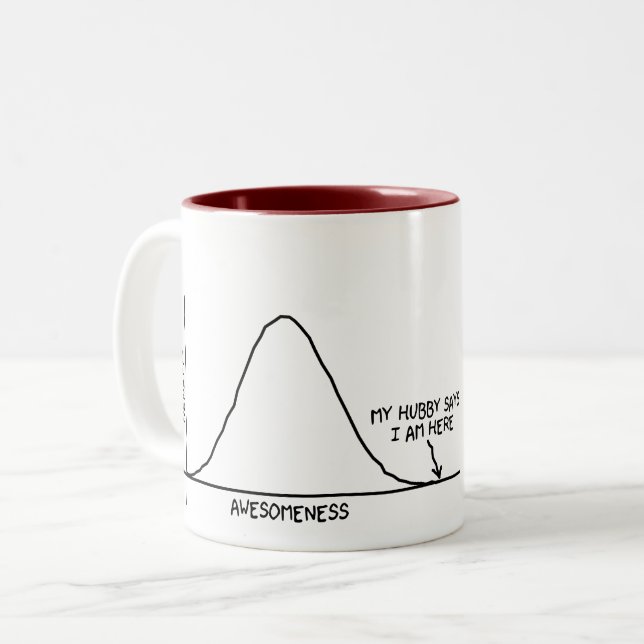 Hubby sagt, dass ich (1/2 eines Sets) - Zweifarbige Tasse (Vorderseite Links)