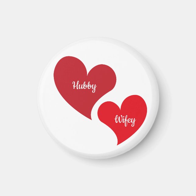 Hubby Wifey aimant (Devant)