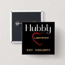 Hubby Wifey Wedding-Geschenk Button