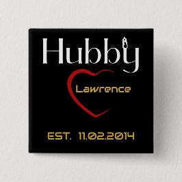 Hubby Wifey Wedding-Geschenk Button