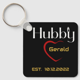 Hubby Wifey Wedding-Jubiläumsgeschenk Schlüsselanhänger
